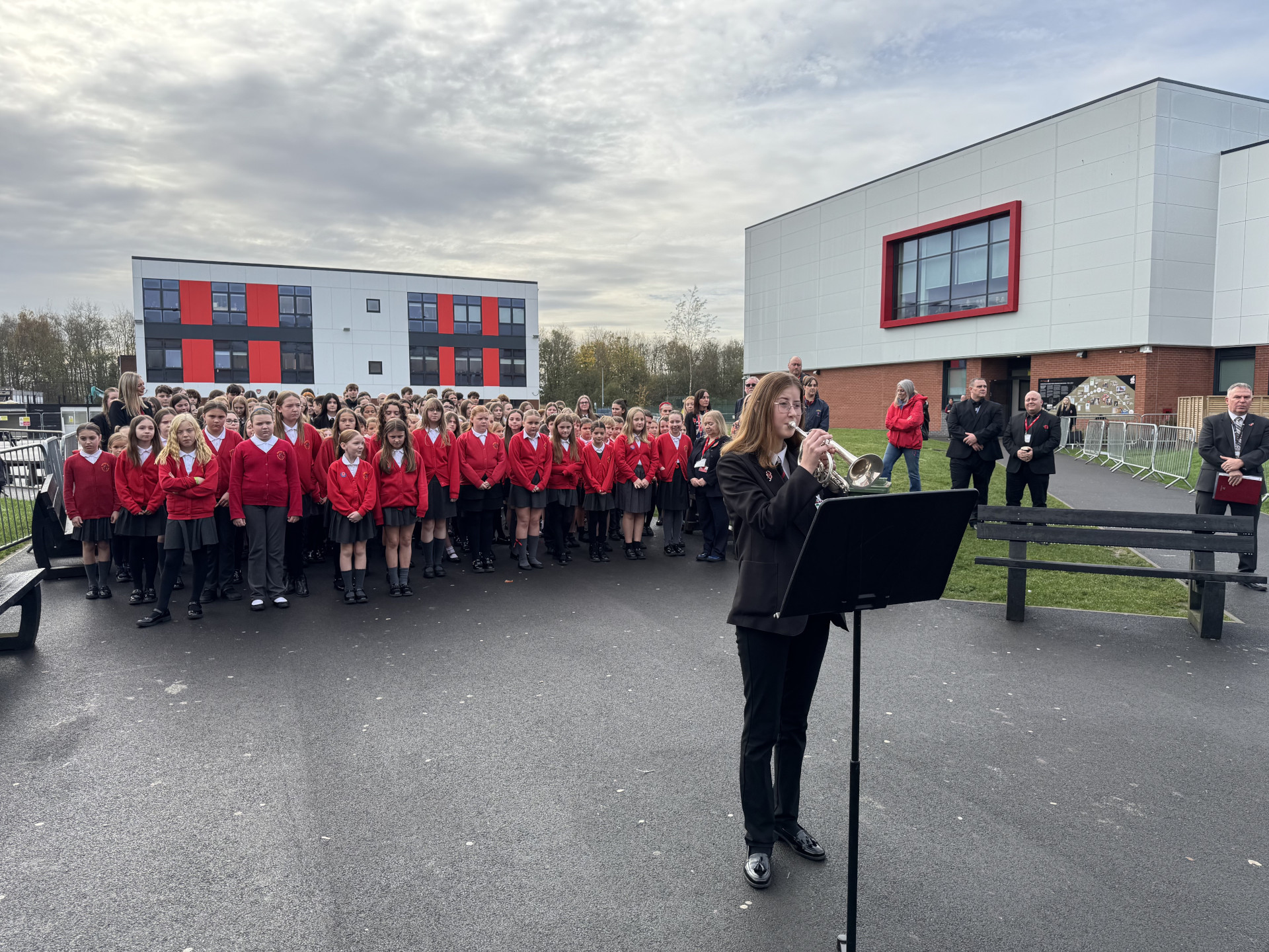 The Last Post was impeccably observed by students and staff.