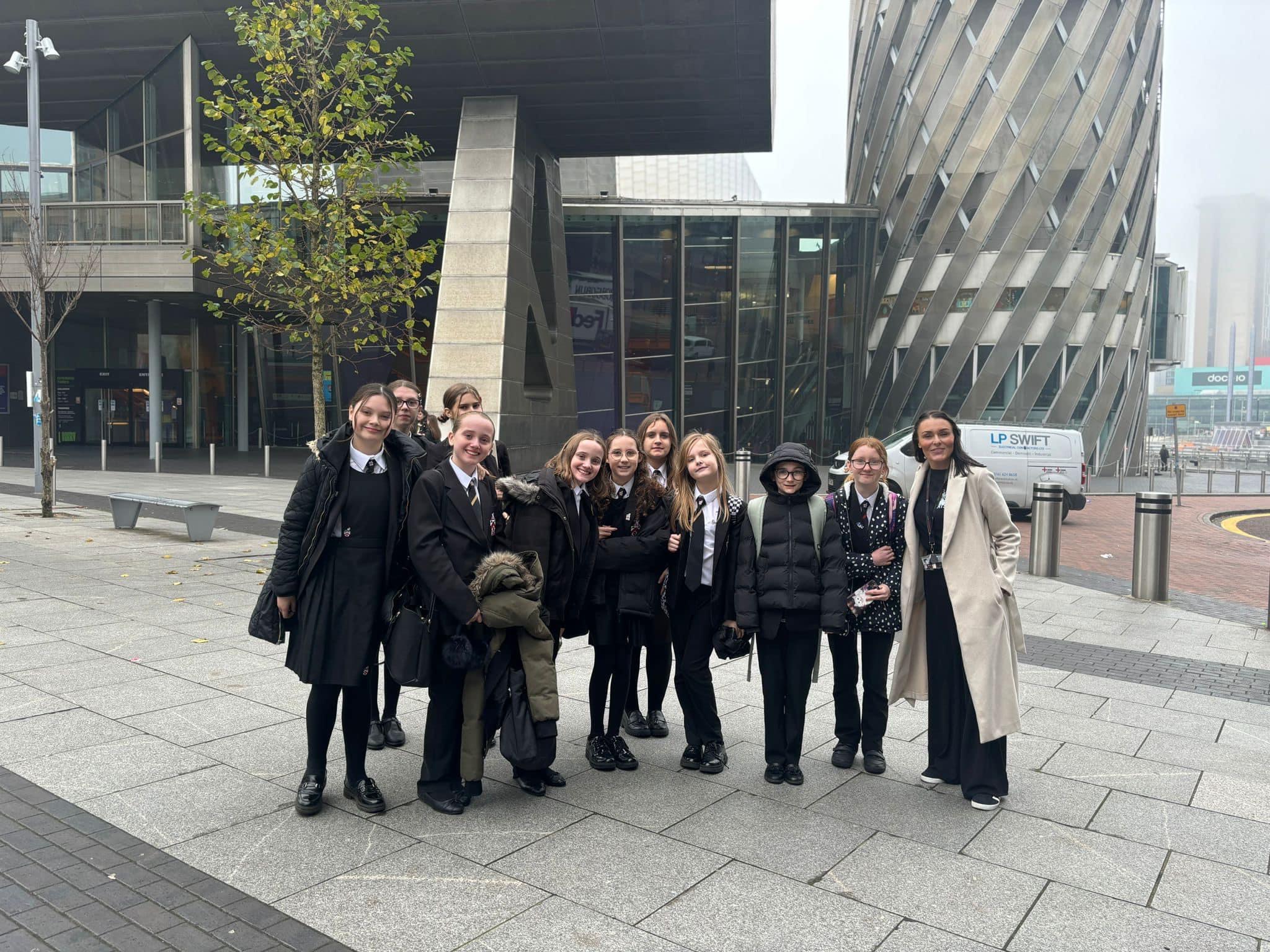 SPEAK UP students visiting the LS Lowry exhibition and the Lowry Theatre to watch the production 'Wonder Boy'.