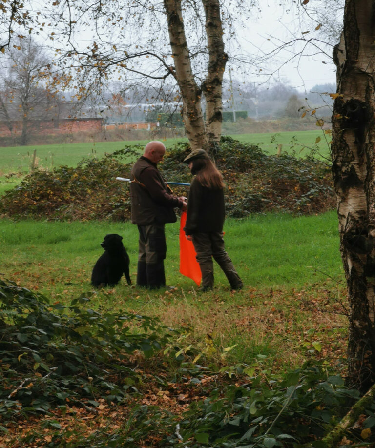 Jessica Bailey (Year 7) volunteering on a game shoot in Astley