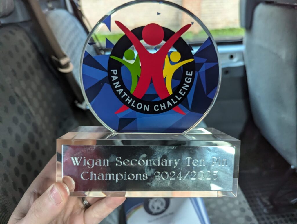 This week Freddie's students were crowned Panathlon Ten Pin Bowling Champions of Wigan.