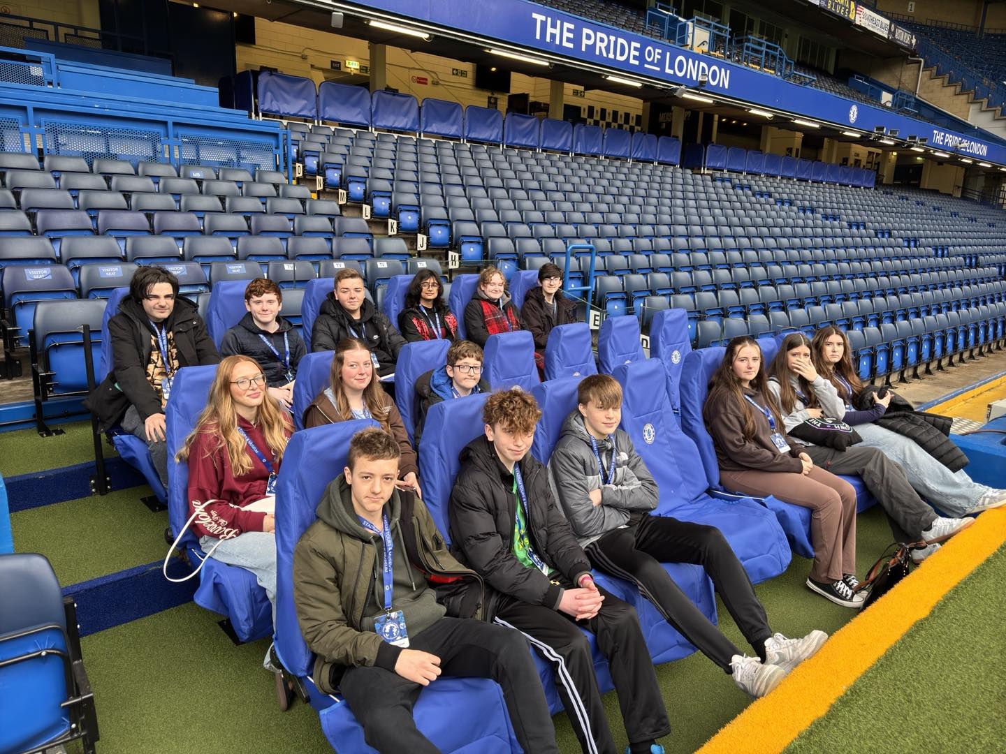 Our Year 9 and 10 students on a Computing, Business and iMedia trip to London took in the sights of Chelsea's Stamford Bridge.