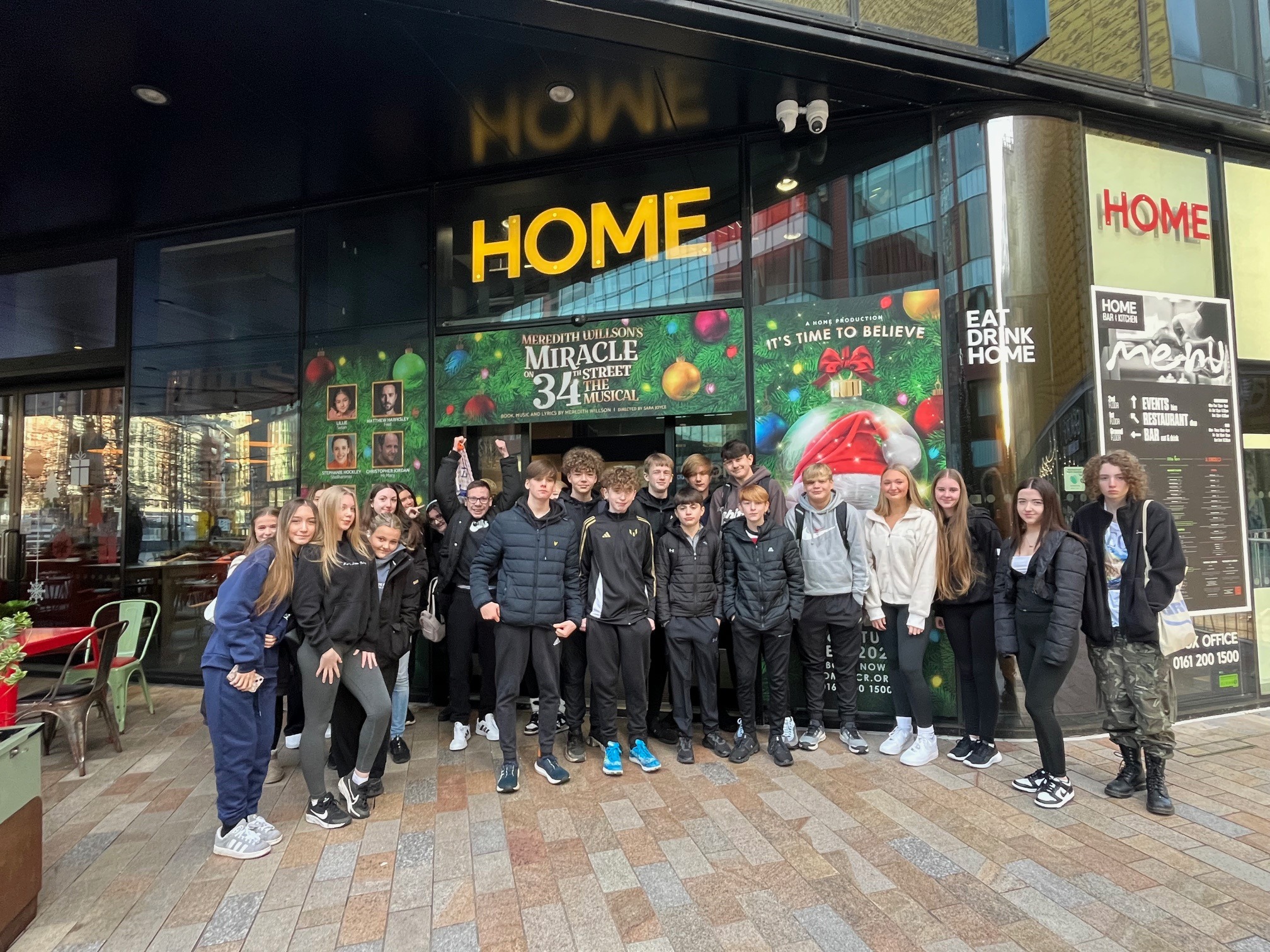 Spanish GCSE students attending a study session at HOME in Manchester.