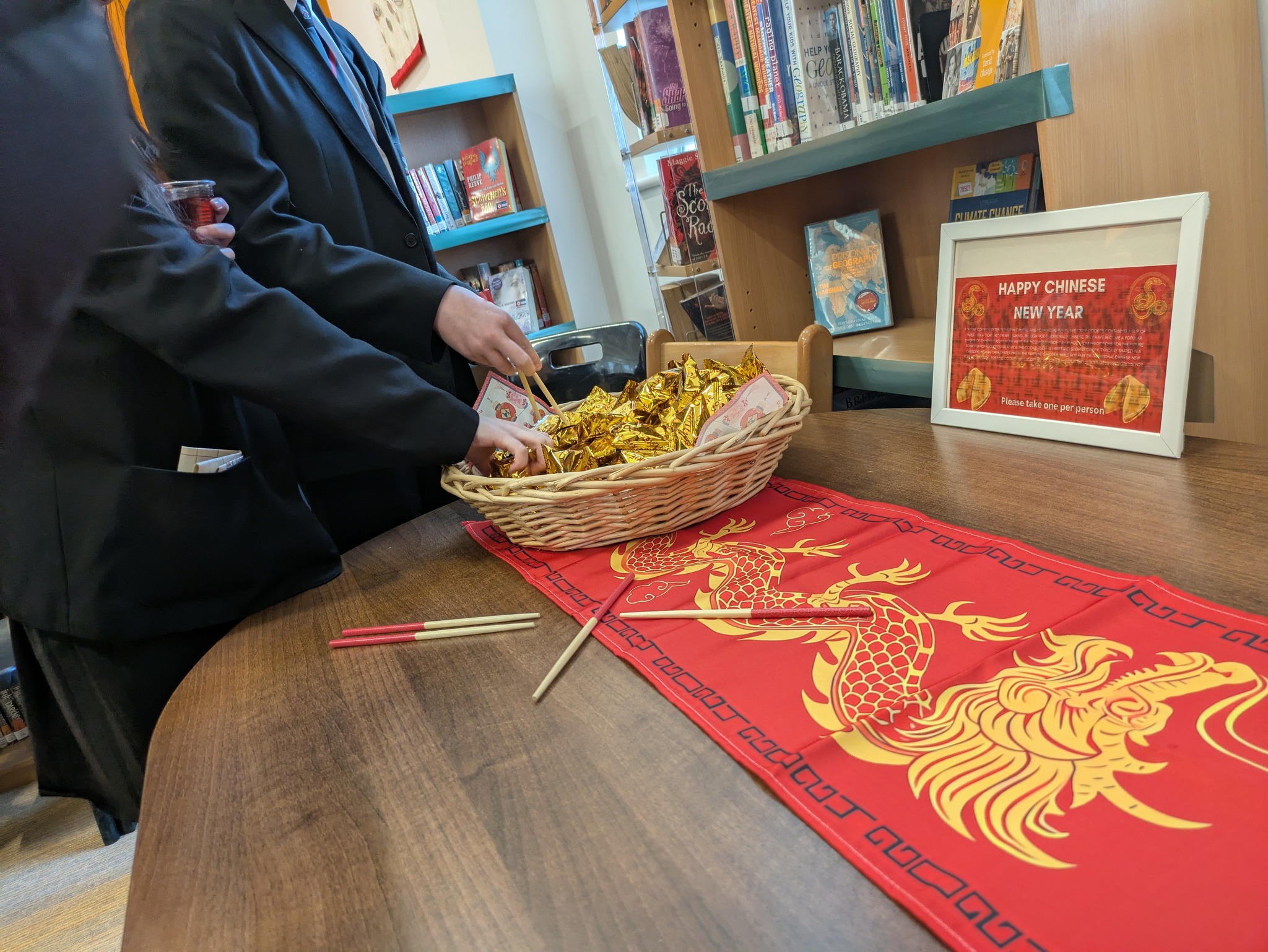 Life in the library is always busy and was especially lively as students celebrated Chinese New Year!