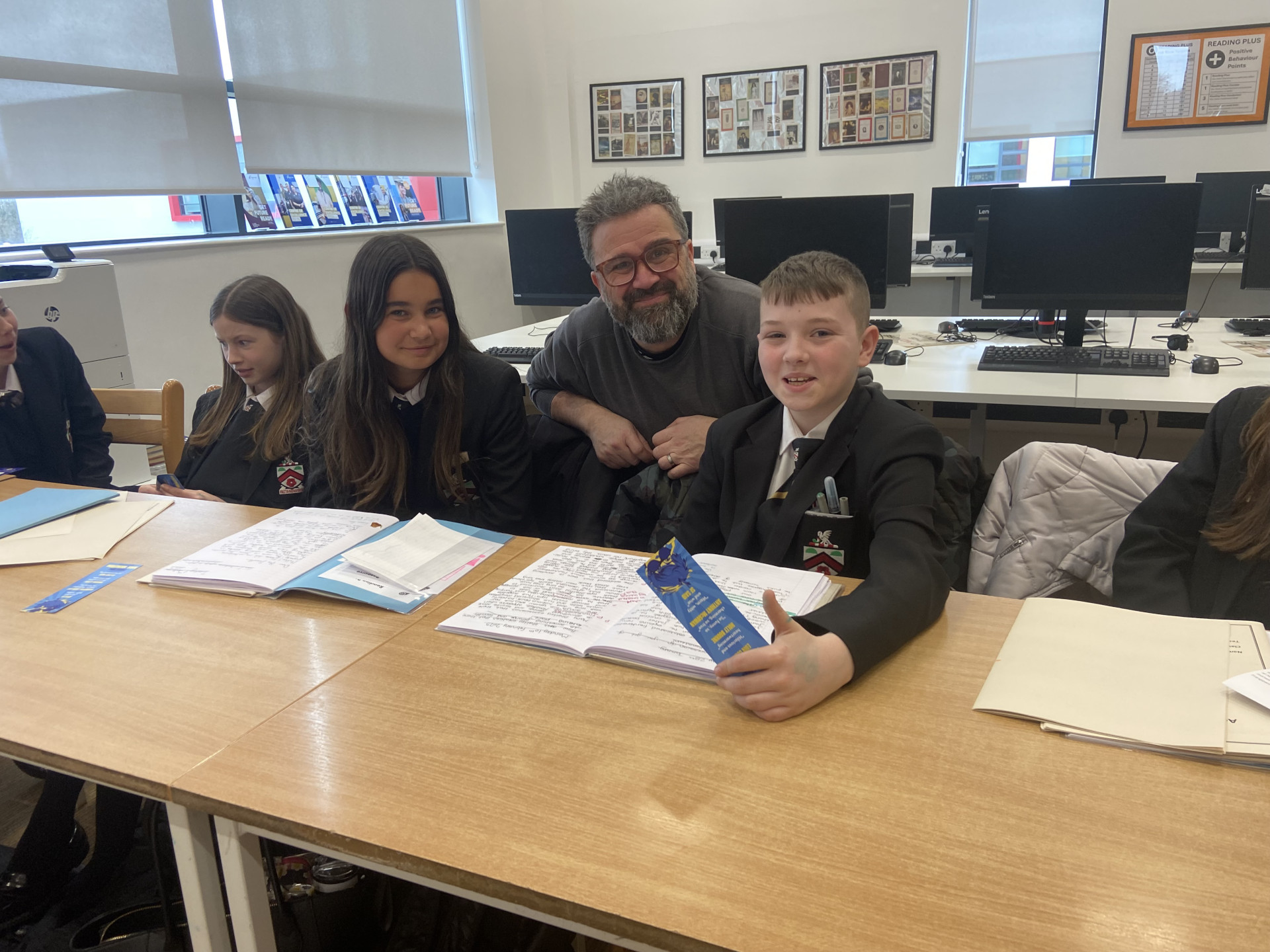 Award winning children's writer Phil Earle attended school to talk to Year 7 students about his career as an author.