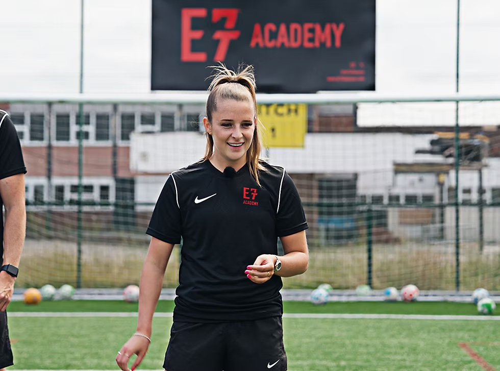 Caption: Ella Toone hosting her ET7 Academy at Fred Longworth High School.